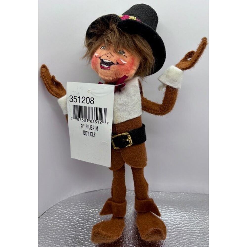 Annalee Pilgrim Boy Elf 2008 Annalee Mobilitee 9" Doll 351208 - Tag - Picture 2 of 8
